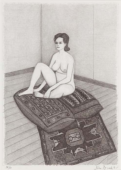 Untitled (Seated Studio Nude)