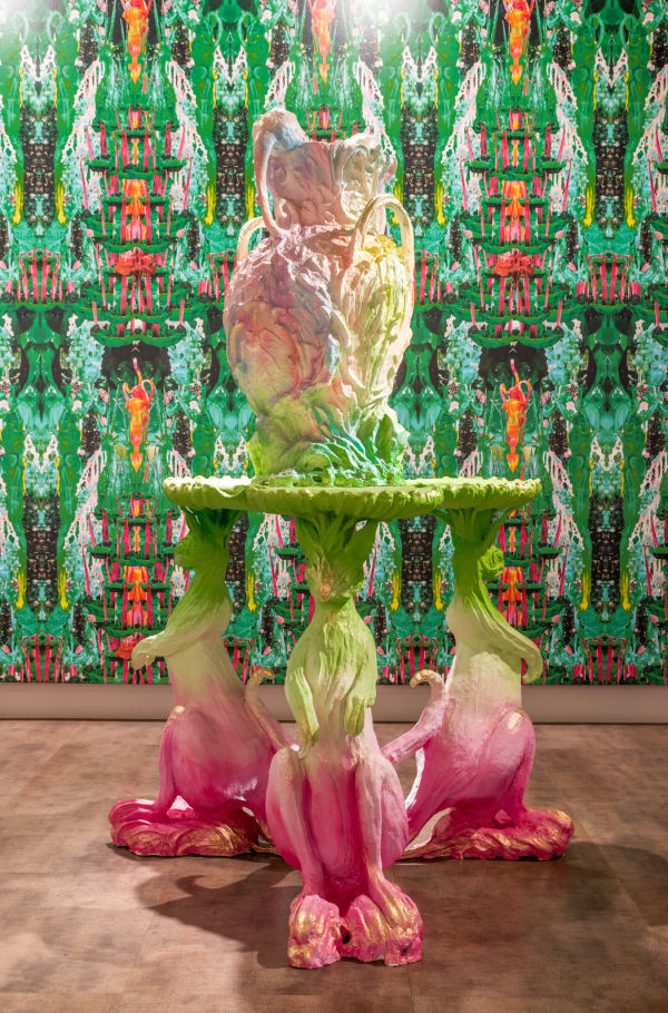 Kate Rohde, Wallaby table (pink green table), 2022