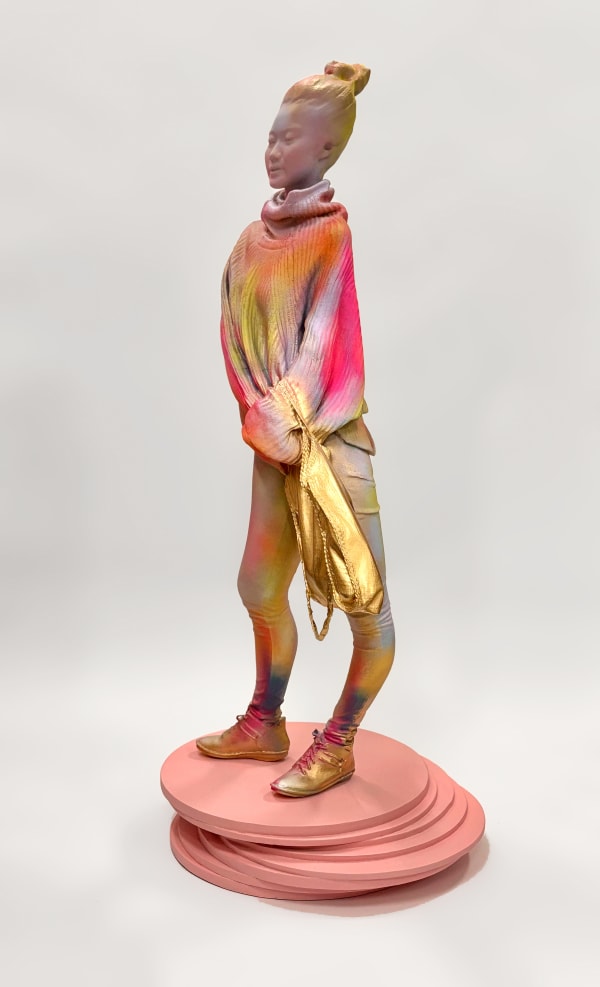 Louis Pratt Singing Softly, 2025 PLA, resin, steel, urethane, fibreglass, acrylic and oil paint, timber 85 x 40 x 33 cm