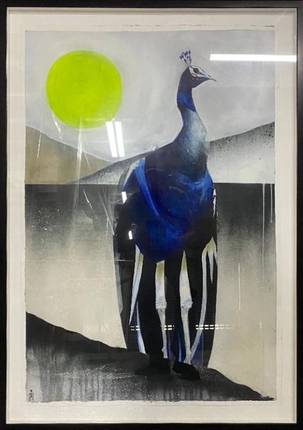 Twoone Where the bird is , 2012 Mixed media on paper fixed to board 110 x 75 cm, 122 x 86.5 cm (framed)