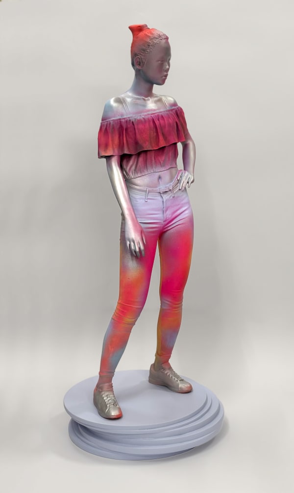 Louis Pratt It's an Attitude Thing, 2025 PLA, resin, steel, urethane, fibreglass, acrylic and oil paint, timber 85 x 40 x 33 cm