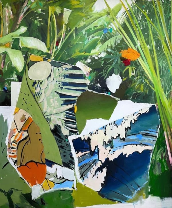 Michael Harnish Theatrics, 2023 Acrylic and oil on canvas 72 x 60 in