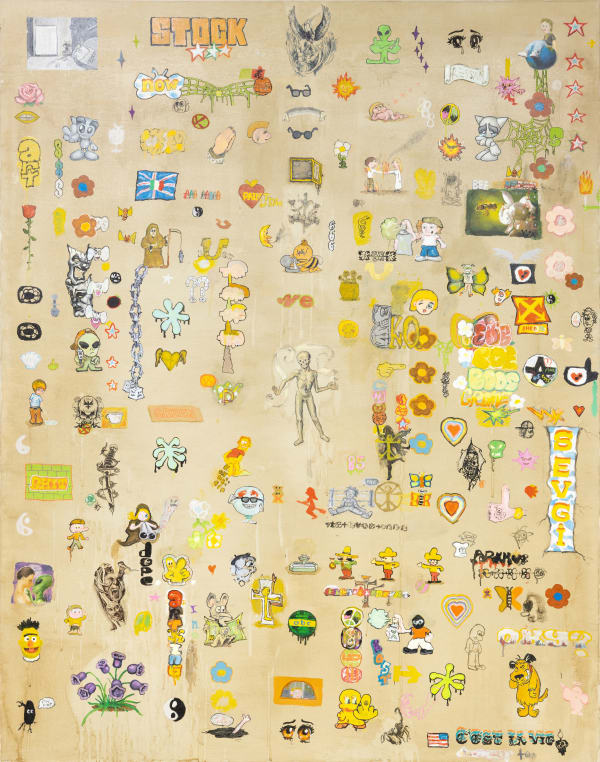 Tarik Töre Physical Graffiti 4, 2023 Signed and dated on the verso Oil on canvas 75 x 59 in