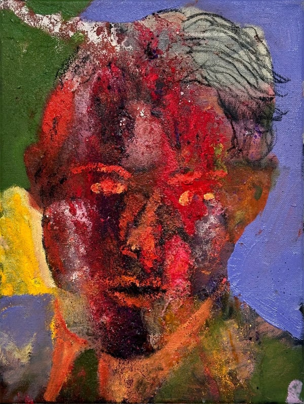 Wyatt Mills Erosion 3, 2024 Oil and raw pigment on canvas 12 x 9 in