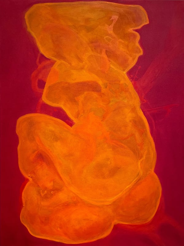 Erica Everage Rebel Caryatid IV, 2023 Acrylic, oil, wax and oil stick on canvas 48 x 36 in