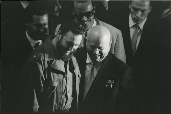 Sergio Larrain, Fidel Castro & Nikita Krushchev at the United Nations, 1960