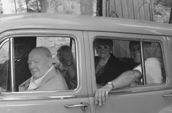 Edward Quinn, Winston Churchill and his family, Golden wedding anniversary, Cap d'Ail, 11 September 1958