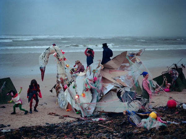 Tim Walker, Eglingham children and swan, Alnmouth, Northumberland, England, 2002