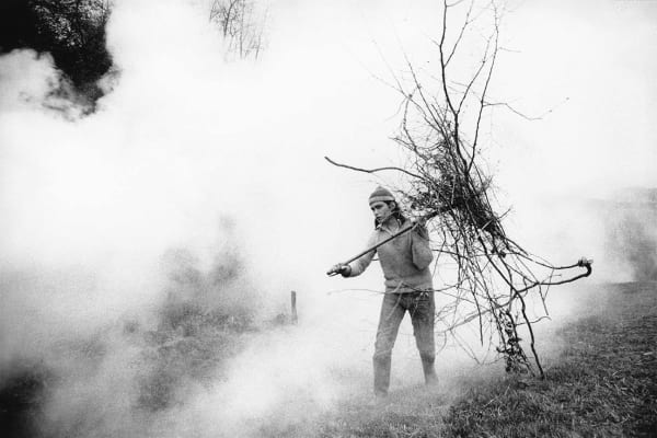 Roger A. Deakins, Derek Carrying Sticks for the Fire, Beaford, 1971