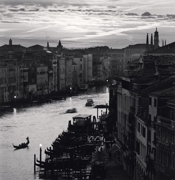 Michael Kenna, Dusk Gondolier and Grand Canal, Venice, 2019