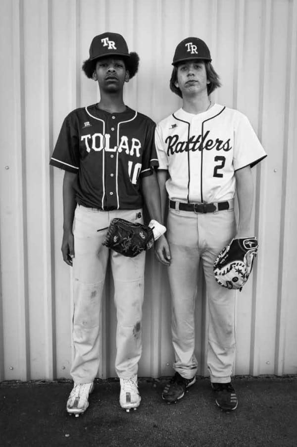 Richard Sharum, Two Highschool Baseball Players at Practice, Tolar, Texas, 2021