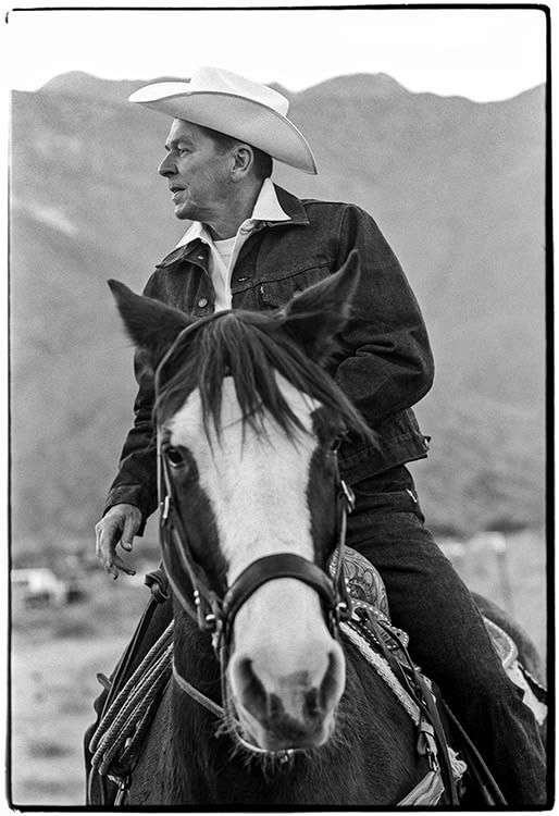 Al Satterwhite, Governor of California Ronald Reagan rides a horse at the National Governors’ Conference in Palm Springs, California, 1968
