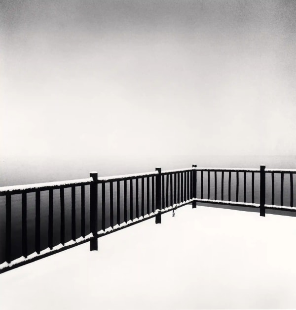 Michael Kenna, Fence in Snowfall, Toya Lake, Hokkaido, Japan, 2023