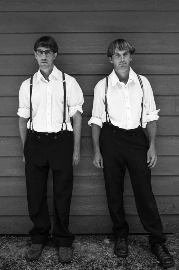 Richard Sharum, Two Amish Brothers, Visiting, Arlington, Kansas, 2021