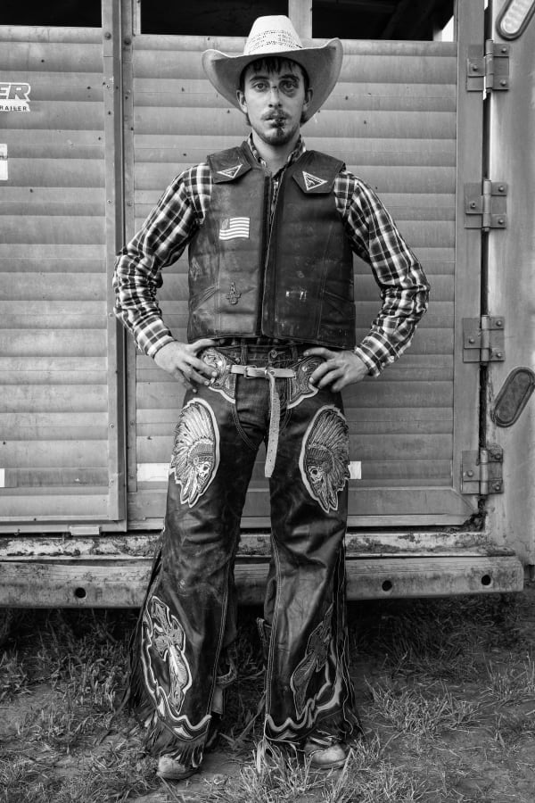 Richard Sharum, Bullrider After a Fight. Yankton Sioux Reservation. Lake Andes, South Dakota, 2022