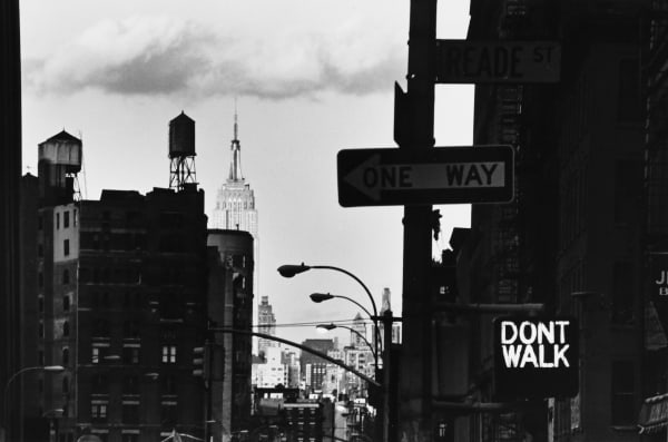 Louis Stettner, Cityscape #13, Twilight on Reade Street, 1985, printed 1985