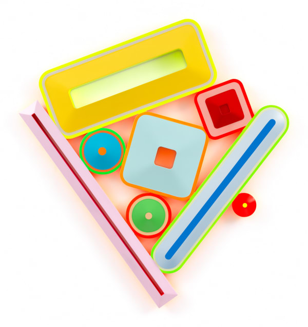 BEVERLY FISHMAN Equilibrium (J.S.C.), 2025 Urethane paint on wood 45 x 42 inches 114.3 x 106.7 cm