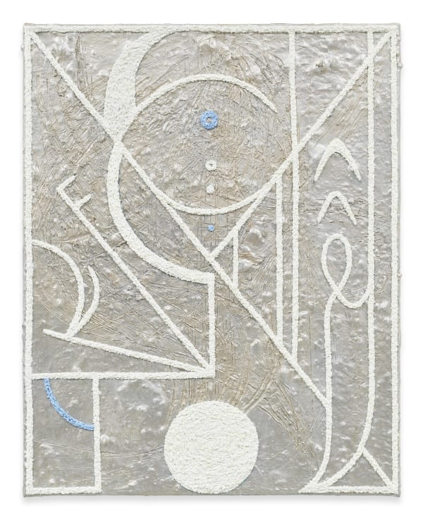 TRACY THOMASON Sister (White), 2024 Oil and marble dust on linen 20 1/4 x 16 1/8 inches 51.4 x 41 cm