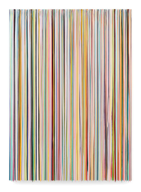 MARKUS LINNENBRINK ANDNOWINEEDSOMEHELPTOFINDOUTHOWIFEEL, 2024 Epoxy resin and pigments on wood 84 x 60 inches 213.4 x 152.4 cm