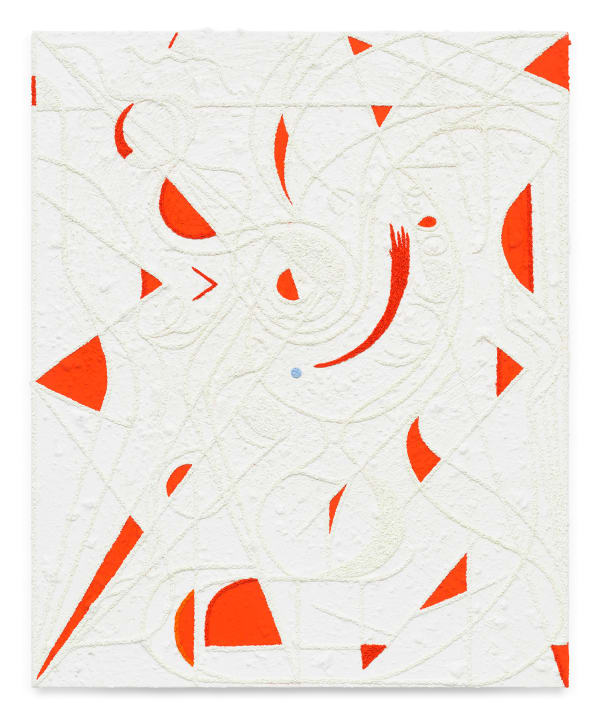 TRACY THOMASON Clockwise, 2024 Oil and marble dust on linen 44 1/2 x 36 1/2 inches 113 x 92.7 cm