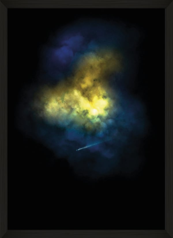 Lauren Baker, Galaxy Explosion (Diamond Dust - Yellow), 2018