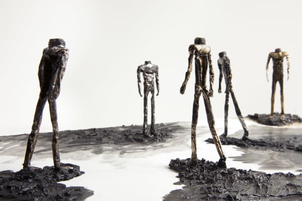 石晉華, 《廣場上的五個行人》 Five Walkers in the Square, 2018-2019