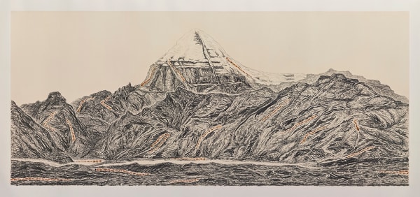 石晉華 , 《走筆#165(岡仁波齊峰轉山)》 Pen Walking#165 (Pilgrimage to Mount Kailash), 2017