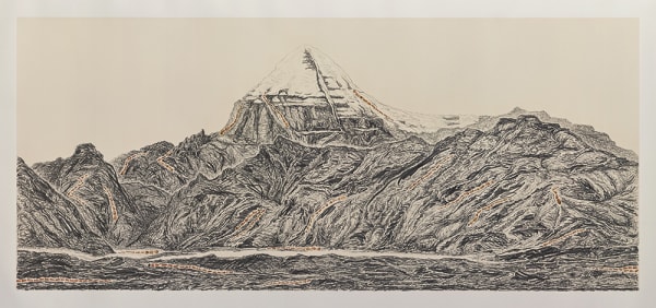 石晉華 , 《走筆#165(岡仁波齊峰轉山)》 Pen Walking#165 (Pilgrimage to Mount Kailash), 2017
