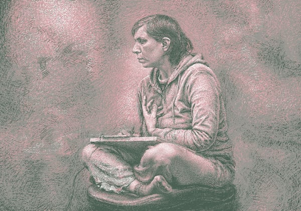 安娜・瑪瑞亞・米庫, 《增加摩擦力的過程.....出現》 processes that increase friction ... the presence of (color version4), 2021