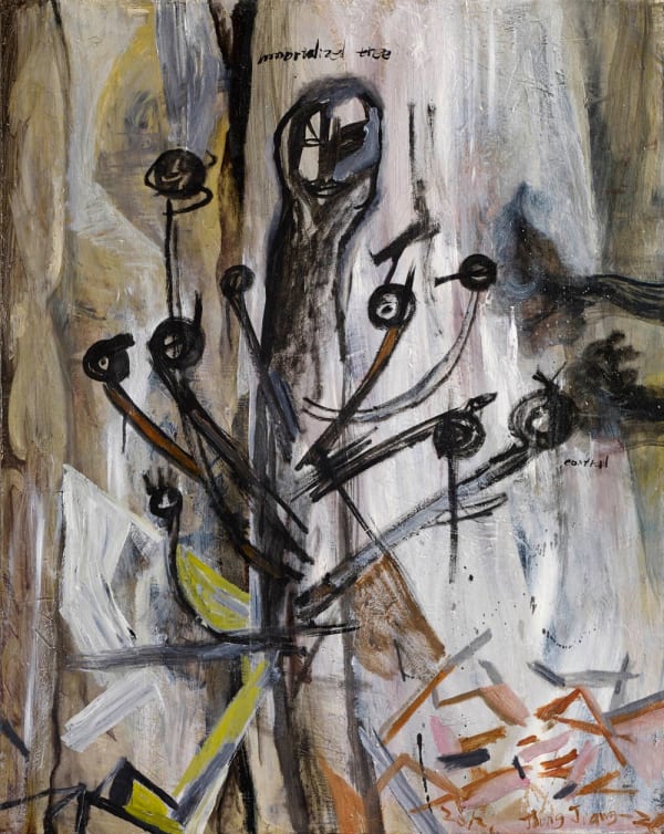 鍾江澤 , 《生命樹與九顆聖靈果實Tarot-ACE of Wands》 Tarot-ACE of Wands; Mortalized Tree & Nine Fruits of the Holy Spirit, 2013