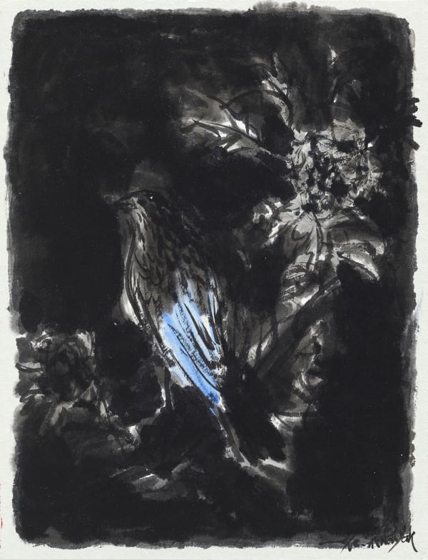 鄔一名, 《花鳥:重複文本 3》Flowers and Birds: Repeated Text 3, 2023