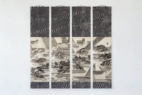 劉文瑄, 《對畫首爾:四山水》 Drawing Dialogue in Seoul: Four Landscape , 2019