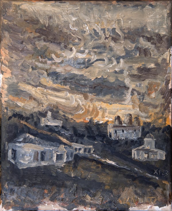 柏格丹・弗拉杜塔, 《風景中的教堂與房屋》 Churches and House in the Landscape, 2023