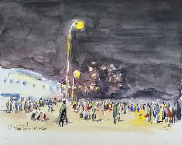 廖偉立, 《印度孟買海邊》 Mumbai Beach , India, 2015