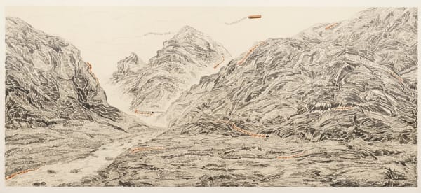 石晉華 , 《走筆#163 （岡仁波齊峰轉山）》 Pen Walking #163 (Pilgrimage to Mount Kailash), 2012 - 2016