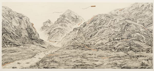 石晉華 , 《走筆#163 （岡仁波齊峰轉山）》 Pen Walking #163 (Pilgrimage to Mount Kailash), 2012 - 2016