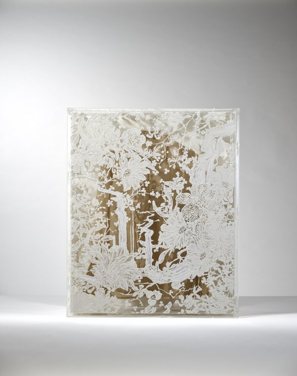 大卷伸嗣, 《迴響- 水晶計畫 白色上衣》 Echoes Crystallization-White Shirt, 2014