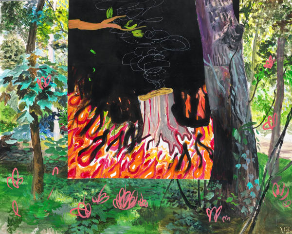 楊立, 《我用筆燒了我的畫》 I've Burned the Painting Using My Brush, 2018