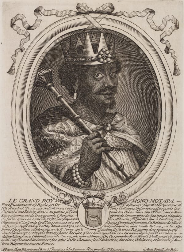 Nicolas de Larmessin I (1632-1694) Le grand Roy Mono-Motapa, engraving