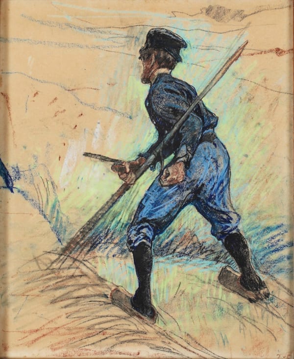 Jacobus van Looy (1855-1930) A Mower with a Scythe, 1898