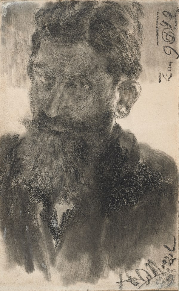 Adolph von Menzel, Portrait of a Bearded Man