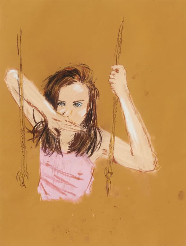 Karen Kilimnik Roman Polanski's wife, 1992 Dated '11:35AM July 1992' Pastel on paper