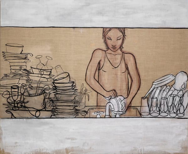 Rita Ackermann, Washing Dishes...