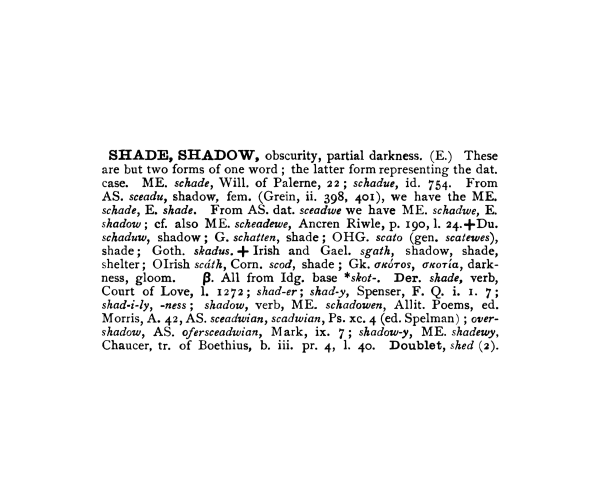 Joseph Kosuth One and Three Shadows [Ety./Hist.], 1965