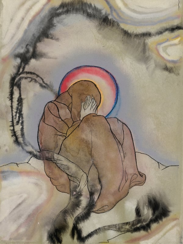 Charles Clos Olsommer, symbolist watercolor