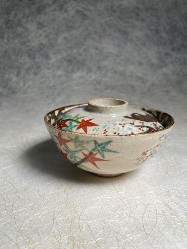 After Kenzan, Bowl with Lid (set of 8), early 1900s