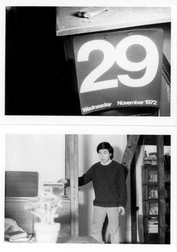 November 29, 1972 Series: Diary 1972, Edition Print A pair of gelatin silver prints (printed 2023) 4 1/8 x 6 3/8 in / 10.5 x 16.2 cm (image, each) 10 x 7 in / 24.5 x 17.8 cm (two sheets combined) Edition of 3 plus 2 artist's proofs