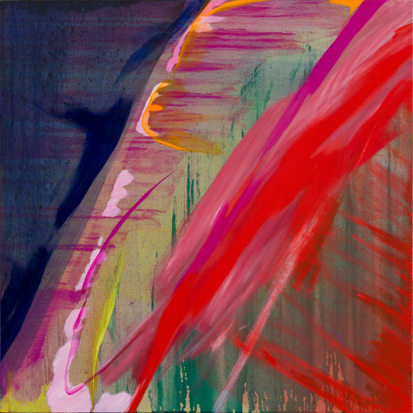 Manika Nagare Halfway  半ば, 2022 Series: In Between Oil on canvas 72.7 x 72.7 cm 28 5/8 x 28 5/8 in