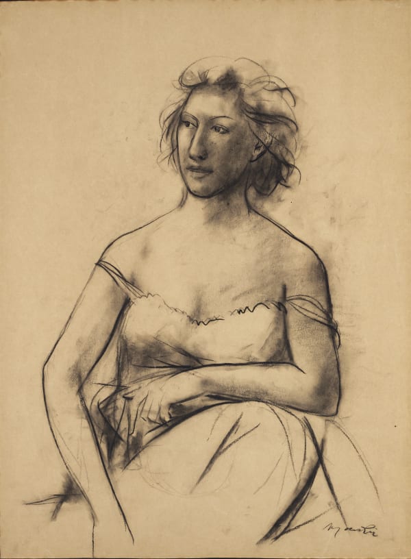 Giacomo Manzù, Studio per grande ritratto di signora, 1946 ca.