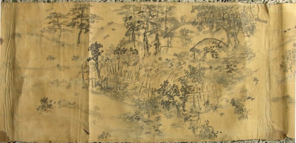 Benode Behari Mukherjee, Landscape (Fragment of a scroll), 1933